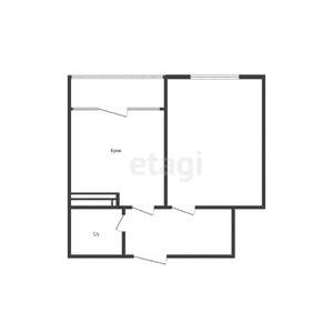 1-к квартира, вторичка, 43м2, 6/8 этаж
