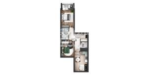3-к квартира, вторичка, 65м2, 2/21 этаж