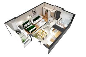 1-к квартира, вторичка, 42м2, 6/21 этаж