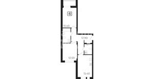 3-к квартира, вторичка, 65м2, 2/21 этаж