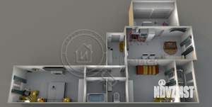 2-к квартира, строящийся дом, 70м2, 9/18 этаж