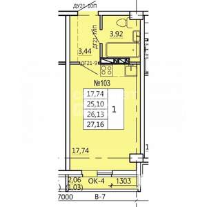 4-к квартира, вторичка, 64м2, 1/11 этаж