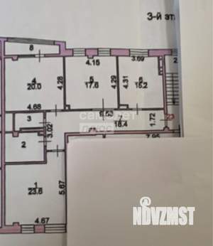 3-к квартира, вторичка, 105м2, 3/3 этаж