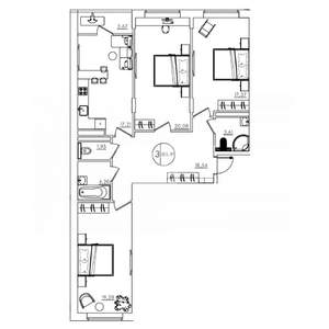 3-к квартира, вторичка, 107м2, 1/10 этаж