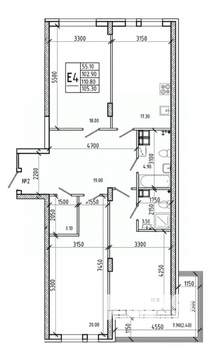 3-к квартира, вторичка, 105м2, 11/21 этаж