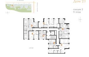 2-к квартира, вторичка, 73м2, 9/16 этаж