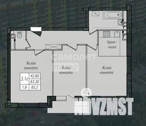 3-к квартира, вторичка, 65м2, 6/10 этаж