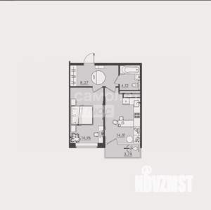 1-к квартира, вторичка, 48м2, 1/10 этаж