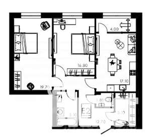 3-к квартира, вторичка, 81м2, 1/12 этаж