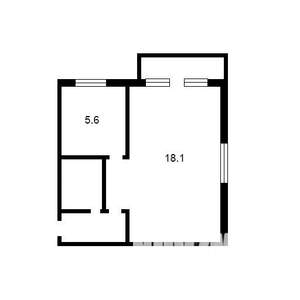 1-к квартира, вторичка, 30м2, 2/9 этаж