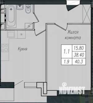 1-к квартира, вторичка, 40м2, 8/10 этаж