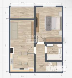 1-к квартира, сданный дом, 45м2, 8/17 этаж