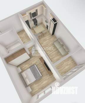 1-к квартира, сданный дом, 45м2, 8/17 этаж