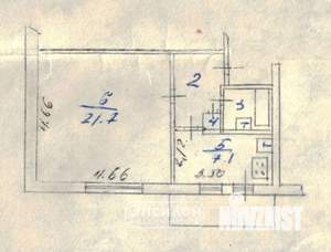 1-к квартира, вторичка, 35м2, 3/5 этаж