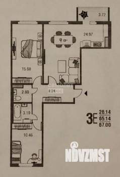 3-к квартира, вторичка, 65м2, 3/10 этаж