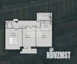 3-к квартира, вторичка, 65м2, 3/10 этаж