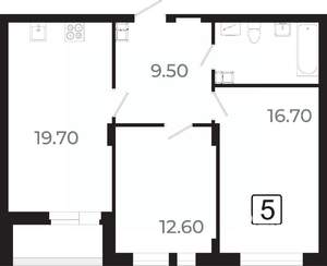 3-к квартира, вторичка, 66м2, 15/21 этаж