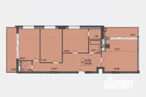 3-к квартира, строящийся дом, 125м2, 2/8 этаж