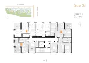 1-к квартира, вторичка, 57м2, 12/16 этаж