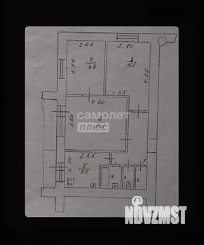 3-к квартира, вторичка, 51м2, 9/9 этаж