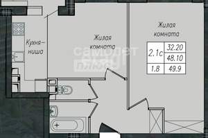 2-к квартира, вторичка, 50м2, 8/10 этаж