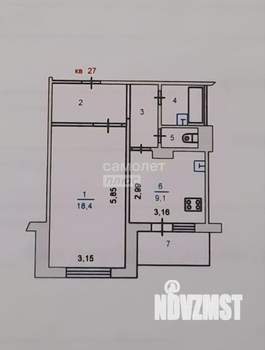 1-к квартира, вторичка, 41м2, 5/10 этаж