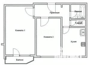 2-к квартира, вторичка, 51м2, 10/10 этаж