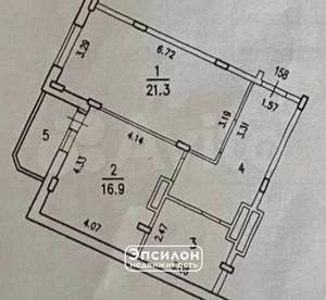 1-к квартира, вторичка, 56м2, 10/10 этаж