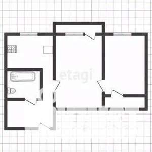 2-к квартира, вторичка, 42м2, 2/5 этаж