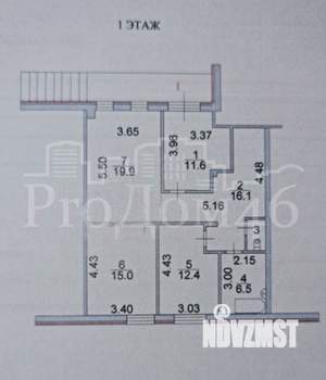3-к квартира, вторичка, 83м2, 1/3 этаж