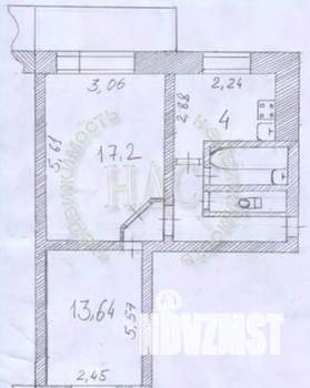 2-к квартира, вторичка, 45м2, 5/5 этаж