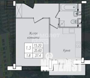1-к квартира, вторичка, 37м2, 1/10 этаж