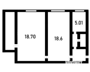 2-к квартира, вторичка, 45м2, 5/5 этаж