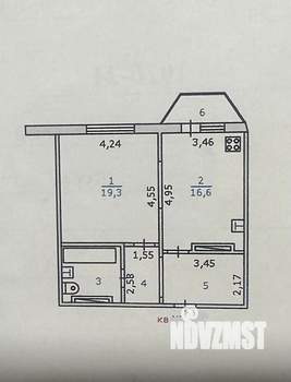 1-к квартира, вторичка, 54м2, 9/10 этаж
