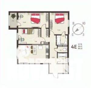 3-к квартира, вторичка, 88м2, 7/18 этаж