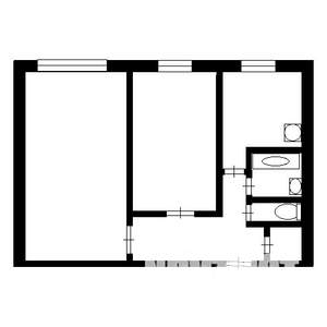2-к квартира, вторичка, 46м2, 5/5 этаж