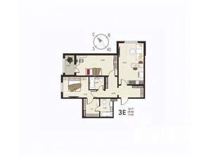 2-к квартира, вторичка, 72м2, 17/18 этаж