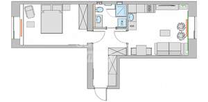 2-к квартира, сданный дом, 51м2, 5/10 этаж