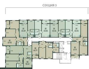 2-к квартира, вторичка, 68м2, 15/18 этаж