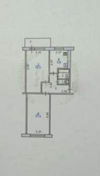 2-к квартира, вторичка, 48м2, 3/5 этаж