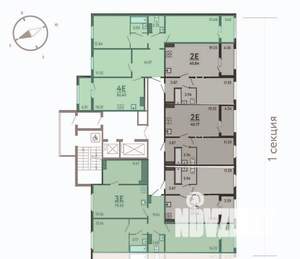 1-к квартира, вторичка, 41м2, 4/17 этаж