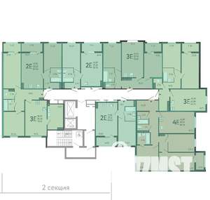 3-к квартира, строящийся дом, 89м2, 2/17 этаж