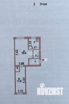 2-к квартира, вторичка, 44м2, 3/5 этаж