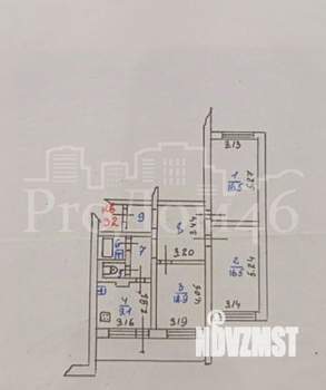 3-к квартира, вторичка, 76м2, 6/9 этаж
