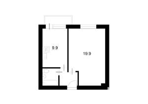 1-к квартира, вторичка, 35м2, 9/9 этаж