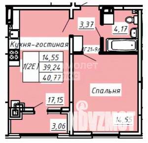 1-к квартира, вторичка, 41м2, 2/8 этаж