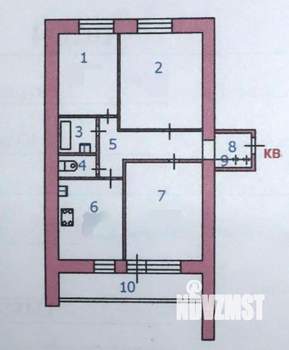 3-к квартира, вторичка, 67м2, 5/10 этаж