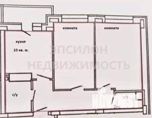 2-к квартира, вторичка, 52м2, 4/18 этаж