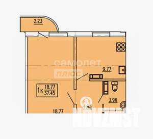 1-к квартира, вторичка, 36м2, 8/17 этаж