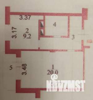 1-к квартира, вторичка, 47м2, 9/10 этаж